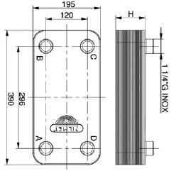 Габаритный чертёж Zilmet ZB 450