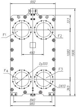 Габаритный чертёж ТПлР S127 IS.01.